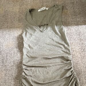 Michael Stars Women's Metallic Gray Sleeveless Top